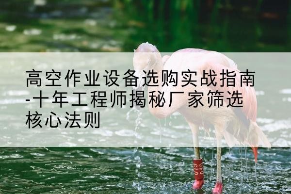 宁强剪叉式升降机厂家-高空作业设备选购实战指南-十年工程师揭秘厂家筛选核心法则